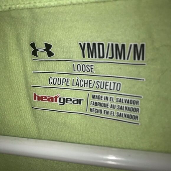 Kid's Under Armour Never Back Down Neon Green & Blue T-Shirt - Picture 12 of 12